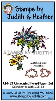 UN-33 Unmounted Fern/Flower Set